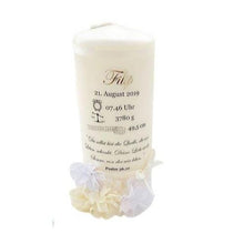 Lade das Bild in den Galerie-Viewer, Geburtskerze mit Fussabdruck